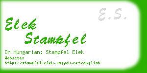 elek stampfel business card